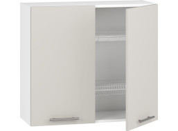 Závesná kuchynská skrinka VITO s priehradkou na tanieriky - 80x72x30 cm - kašmírová lesklá