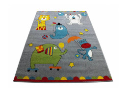 Detský koberec Veselý cirkus - sivý
