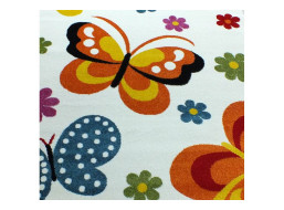 Detský koberec Farebné motýliky - krémový