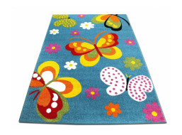 Detský koberec Farební motýle - modrý