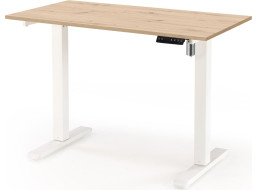 Písací stôl KEVIN s nastaviteľnou výškou - dub artisan/čierny