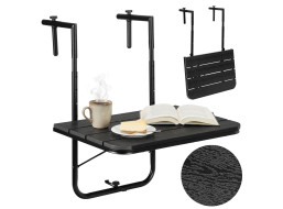 Závesný stolík na balkón ARETTO - čierny