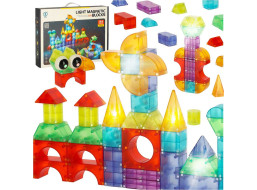 Svietiaca LED magnetická 3D stavebnica - 134 prvkov