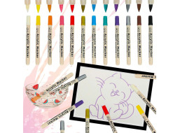 Akrylové vodeodolné DIY popisovače - 12 ks