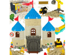 Kreatívna súprava kinetického piesku - Stavba hradu