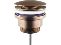 Sapho Umývadlová výpusť 5/4“, click-clack, veľká zátka, 10-55mm, meď mat CV1002PG