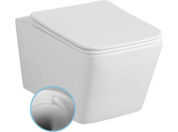 Sapho PORTO závesná WC misa, Vortex Rimless, 35, 5x52cm, biela PZ102V