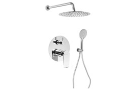 Sapho KAI podomietkový sprchový set s pákovou batériou, otočný prepínač, 2 výstupy, chróm KA43-03
