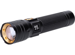 Solight LED nabíjacie svietidlo s displejom, 200lm, zoom, Li-Ion