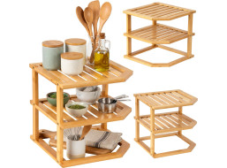 Rohová bambusová polička DEDAL