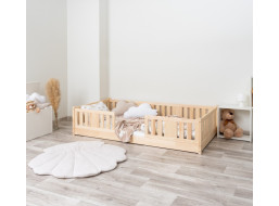 Detská Montessori posteľ z masívu borovice NIKO - 190x90 cm