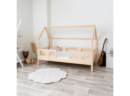 Detská domčeková posteľ z masívu borovice LUNA L 20 - 190x90 cm