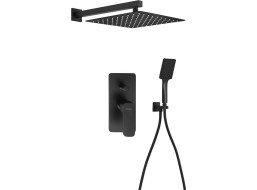 Sapho SPY podomietkový sprchový set s pákovou batériou, 2 výstupy, čierna PY42/15-03