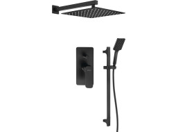 Sapho SPY podomietkový sprchový set s pákovou batériou, 2 výstupy, čierna mat PY42/15-04