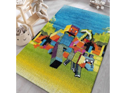 Detský koberček Panáčik Steve - oranžový