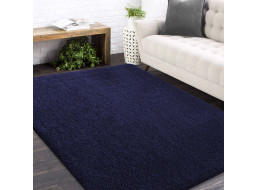 Moderný koberec SHAGGY CAMIL - tmavomodrý