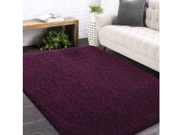Moderný koberec SHAGGY CAMIL - tmavo fialový