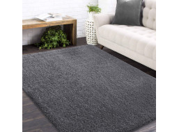 Moderný koberec SHAGGY CAMIL - tmavo šedý