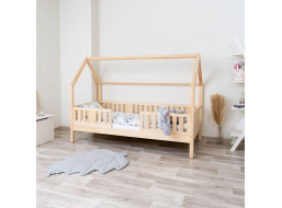 Detská domčeková posteľ z masívu borovice NIKO L 20 - 200x90 cm