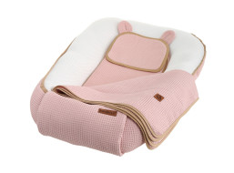 Hniezdočko (kokon) pre bábätko - BABYMAM AIR 3D SAFE SLEEP SET - ružové