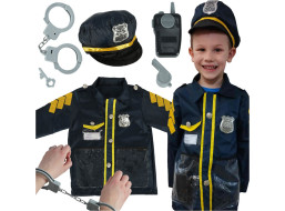 Karnevalový kostým - Policajt s putami 3-8 rokov