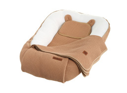Hniezdočko (kokon) pre bábätko - BABYMAM AIR 3D SAFE SLEEP SET - cappuccino