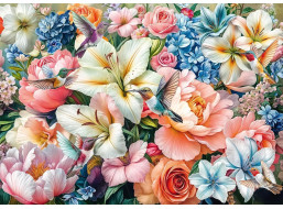 SCHMIDT Puzzle Kvety v pastelových farbách 1000 dielikov