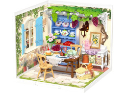 RoboTime 3D drevená skladačka Miniatúra domčeka Letná veranda