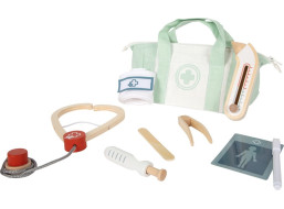 small foot Doktorandský set so zeleno-bielou lekárskou taškou