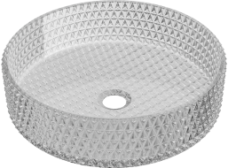 Sklenené umývadlo MEXEN AURA - krištáľový vzor - šedé, 24013966