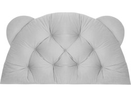 Čalúnená opierka hlavy BEAR Velvet 95x55 cm - šedá