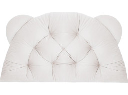Čalúnená opierka hlavy BEAR Velvet 95x55 cm - krémová