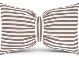 Dekoračný vankúš GLAM 30x50 cm - biele/béžové pruhy