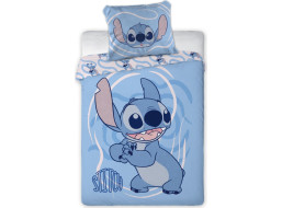 Detské bavlnené obliečky do postieľky 135x100 cm - Stitch - modré