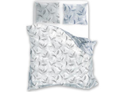 Bavlnené obliečky PRIMAVERA Vetvičky - šedé / modré - 220x200 cm