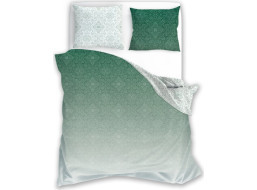 Saténové obliečky MILAGRO VERDE Ombre orient - biele / zelené - 140x200 cm