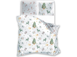 Bavlnené obliečky SCANDIC Darčeky - biele - 220x200 cm