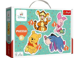 TREFL Baby puzzle Medvedík Pú 4v1 (2,3,4,5 dielikov)