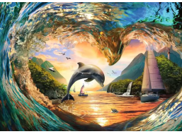 RAVENSBURGER Puzzle Srdce morských vĺn 1000 dielikov