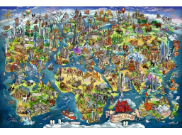 RAVENSBURGER Puzzle Svet na mape 5000 dielikov