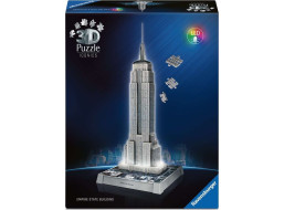 RAVENSBURGER Svietiace 3D puzzle Iconics: Empire State Building (Nočná edícia) 216 dielikov