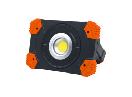 Solight LED reflektor 10W, prenosný, nabíjací, 1000lm, oranžovo-čierny