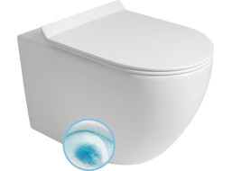 Aqualine CARLO závesná WC misa, Vortex Rimless, 36x53cm, biela PRX.101.851