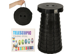 Skladacia kempingová stolička - čierna