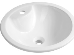 Aqualine SHIPRA keramické umývadlo zápustné, priemer 46cm, biela NP564