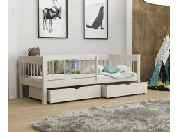 Detská posteľ z masívu borovice LUNARI so šuplíkmi - 200x90 cm - KAŠMÍROVÁ