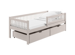 Detská posteľ z masívu EDI so šuplíkmi - 200x90 cm - KAŠMÍROVÁ