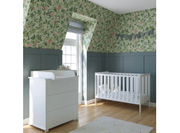 Detská postieľka so šuplíkom LITTLE BAMBI 120x60 cm - BIELA