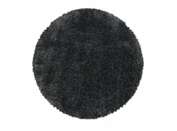 Kusový koberec Fluffy Shaggy 3500 grey circl, priemer 80 cm