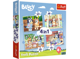 TREFL Puzzle Bluey: Bluey a priatelia 4v1 (35,48,54,70 dielikov)
